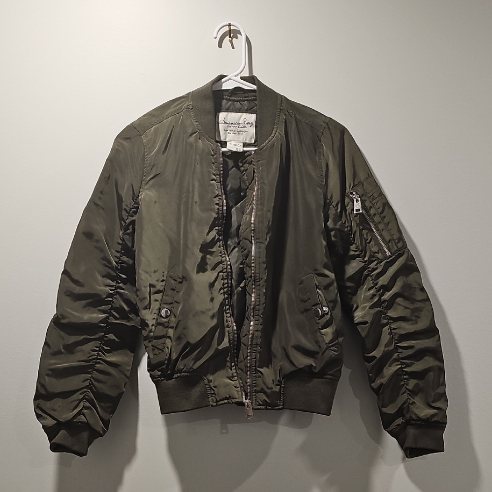 American Rag Olive Green Bomber Jacket